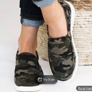 Not rated Slip-On Camouflage Casual Shoes - Green Camo